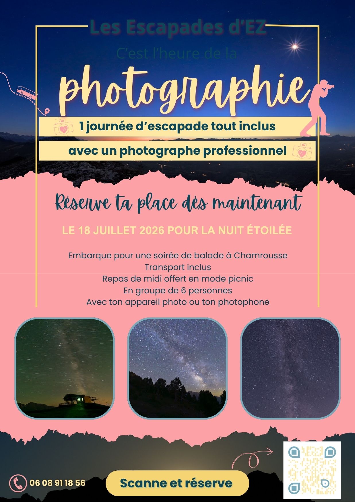 Les Escapades d'EZ sortie ciel étoilée à Chamrousse dans le massif de Belledonne